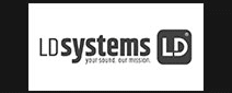 LD Systems : Solutions audio professionnelles | Votre son Logo LD Systems : 'LDsystems' et slogan 'your sound. our mission.', avec logo LD encadré. Noir sur fond blanc. Marque audio professionnelle.