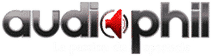 Logo Audiophil : texte Audiophil avec un haut-parleur rouge à la place du 'o', et la mention 'La passion du spectacle' en dessous.