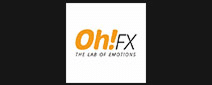 Oh!FX : Le Labo des Émotions - Créativité et Innovation Logo Oh!FX : le labo des émotions. Typographie orange et noire sur fond blanc. Met l'accent sur la créativité et l'expérimentation émotionnelle.