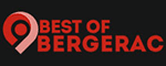 Best of Bergerac : Découvrez les Meilleurs Établissements Logo rouge 'Best of Bergerac' avec une icône de localisation stylisée. Marque distinctive pour les meilleurs établissements de Bergerac.